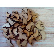 Laser Cut baby feet 20mm Pack of 25